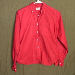 Monocle Oxford Red Button-Down Shirt Size S
